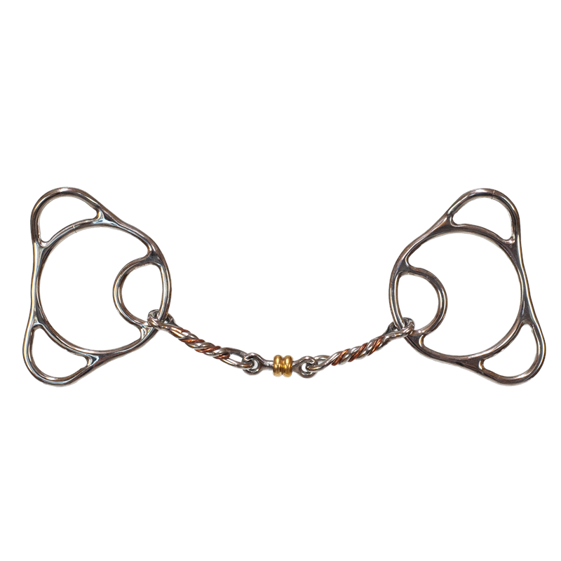 Tyler Copper Twisted Dogbone Fixed Triple Ring Bit