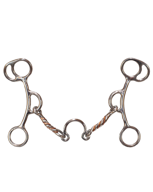 Tyler Copper Twisted Medium Port Reverse Gag Lifter Bit