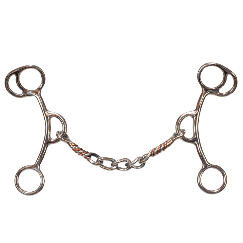Tyler Copper Twisted Chain Reverse Gag Bit