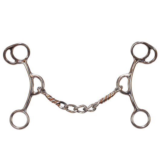 Tyler Copper Twisted Chain Reverse Gag Bit