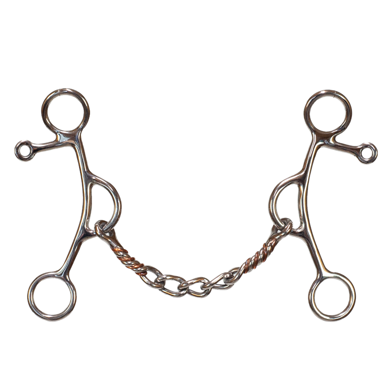 Tyler Twisted Copper & Chain Setback Gag Bit