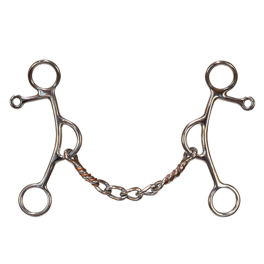 Tyler Twisted Copper & Chain Setback Gag Bit