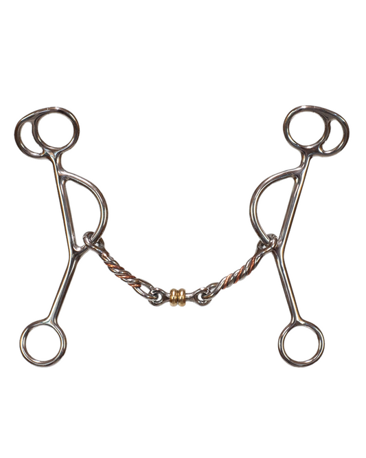 Tyler 7" Copper Twisted Dogbone Reverse Gag Bit