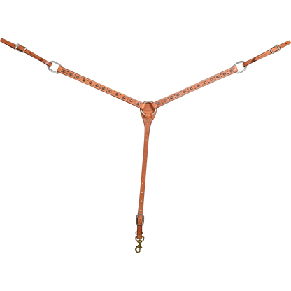 Martin Saddlery Rope Edge & Copper Dots Breast Collar