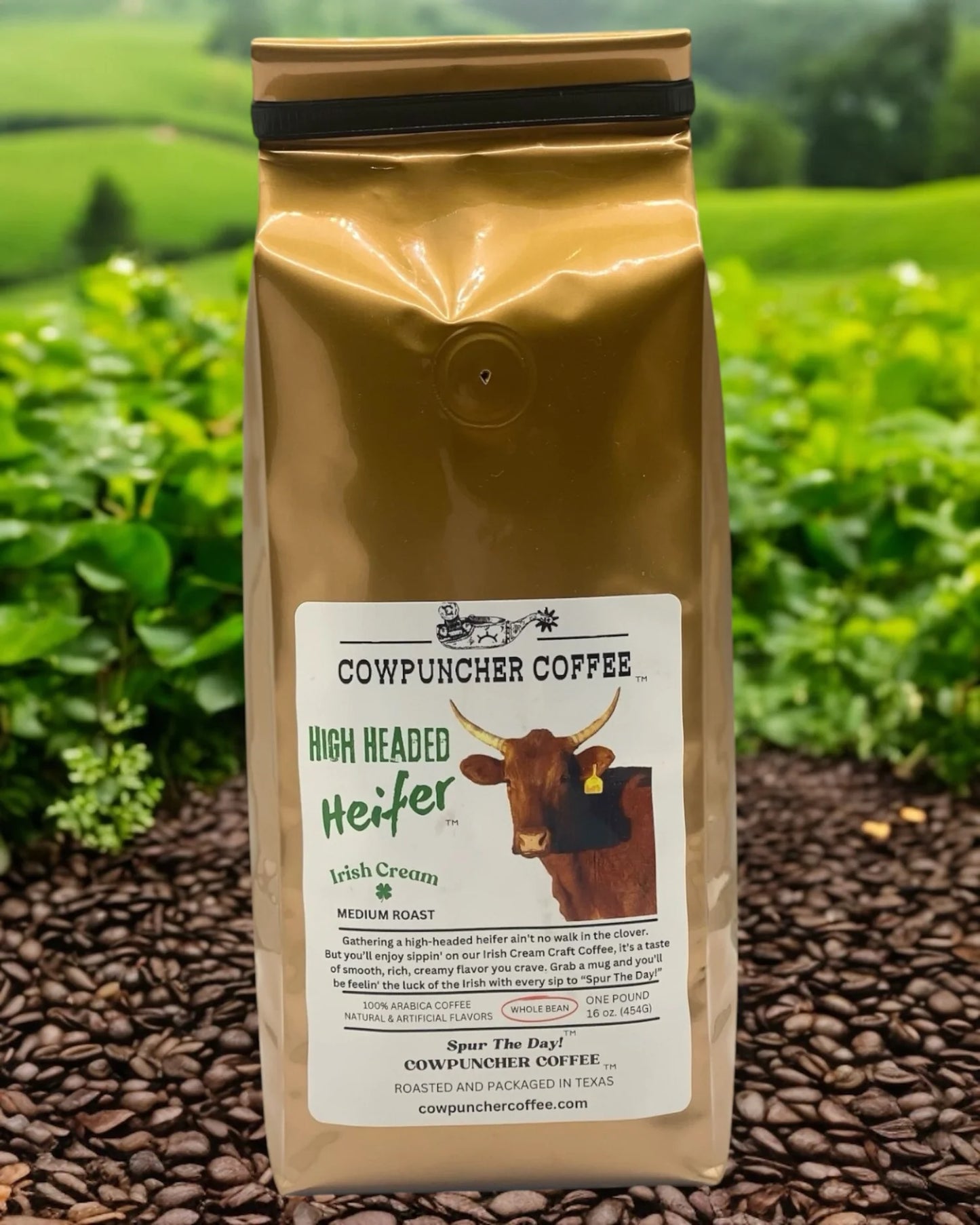 Cowpuncher's High Headed Heifer Irish Cream Medium Roast