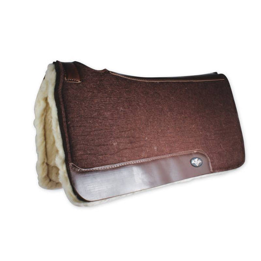 Professional's Choice Comfort-Fit Steam-Pressed Performance Saddle Pad - Chocolate Fleece Bottom