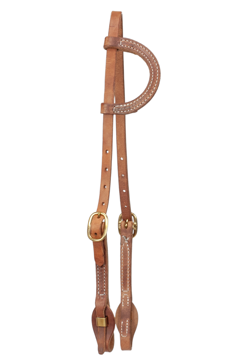 Double Buckle One Ear Headstall With Quick Change Ends