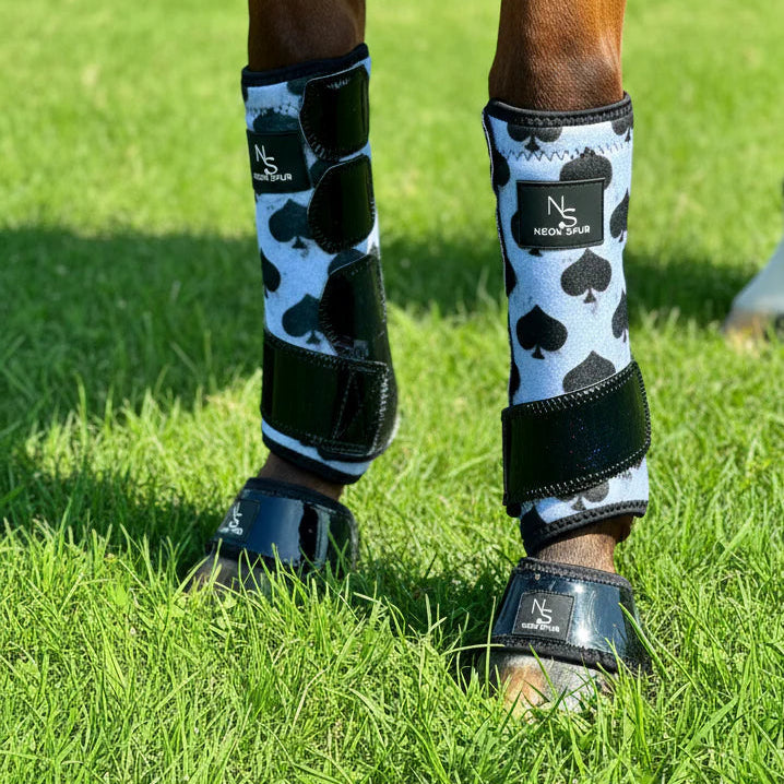 Neon Spur Smokin Spades Splint Boots