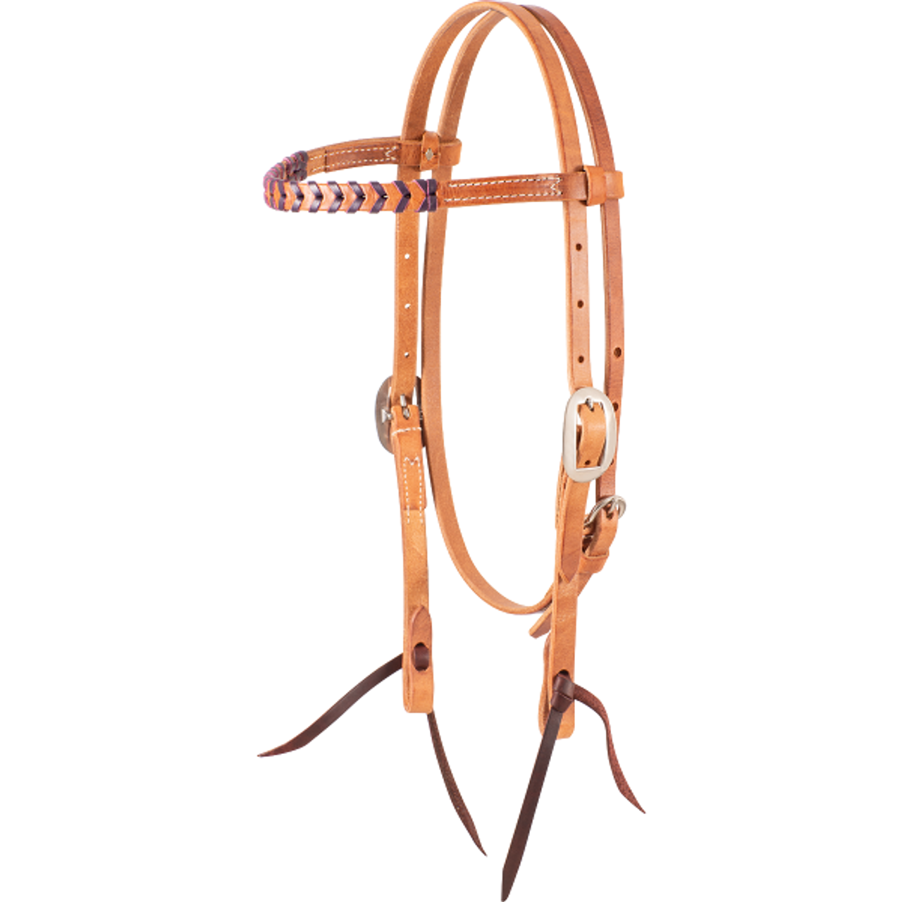 Martin Saddlery Purple Laced Browband Headstall