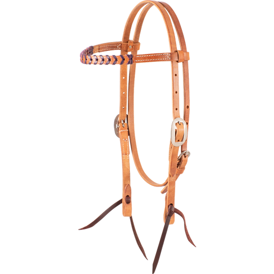 Martin Saddlery Purple Laced Browband Headstall