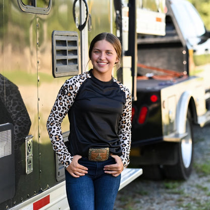 Rocket Donkey Cheetah Long Sleeve Compression Shirt