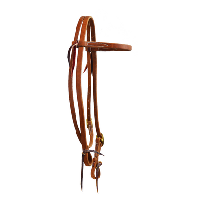 Single Buckle Browband Headstall With Tie Ends