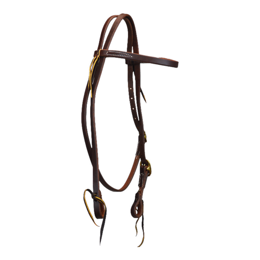 Single Buckle Browband Headstall With Tie Ends