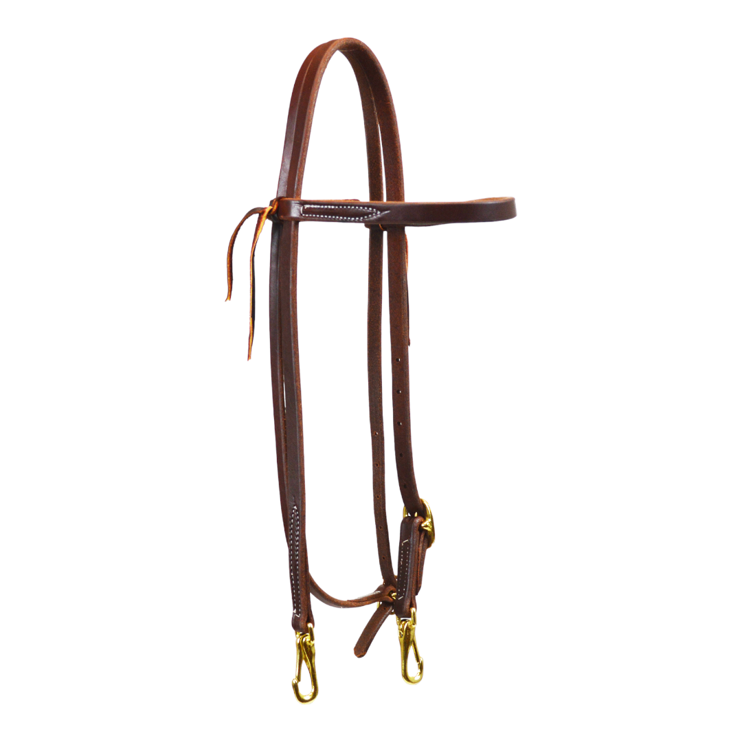 Single Buckle Browband Headstall With Snaps