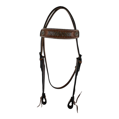 Showman Rawhide Accented Browband Headstall
