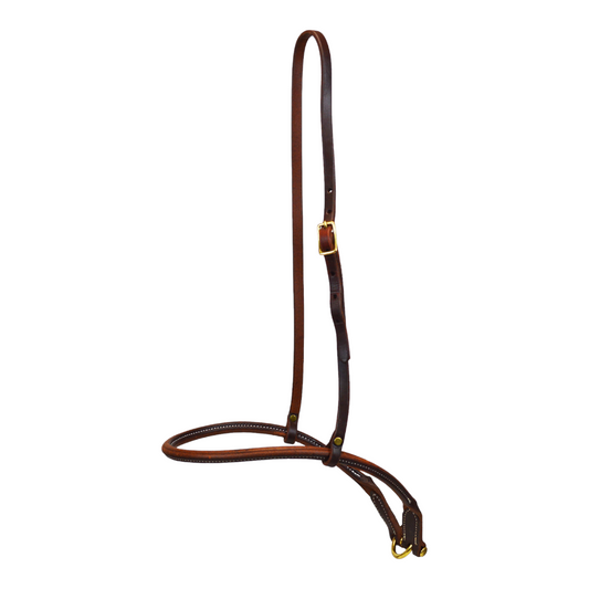 Heavy Oiled Rolled & Sewn Harness Leather Noseband