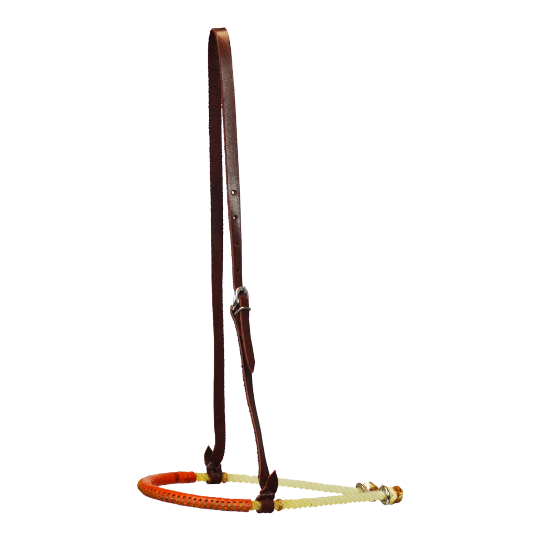 Leather Covered Single Rope Tie Down Noseband