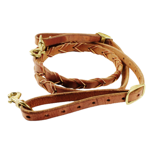 Harness Leather 3/4" Laced Barrel Reins