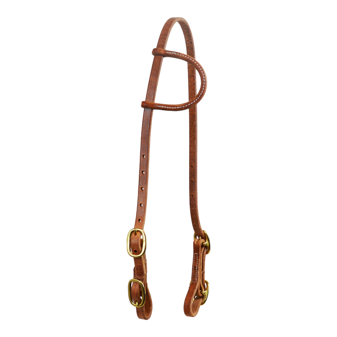 Double Buckle One Ear Headstall With Buckle Ends