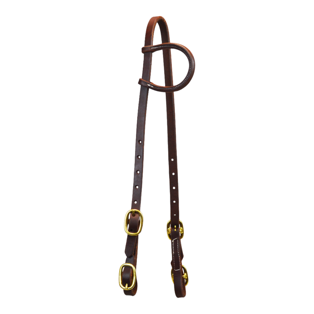 Double Buckle One Ear Headstall With Buckle Ends