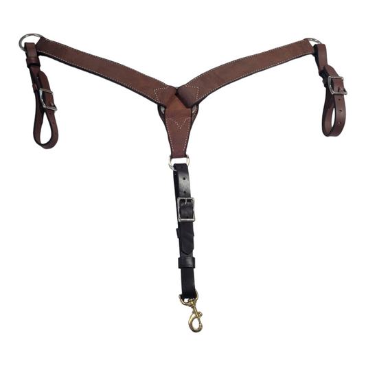 2" Hot Oiled Rough Out Roper Breast Collar