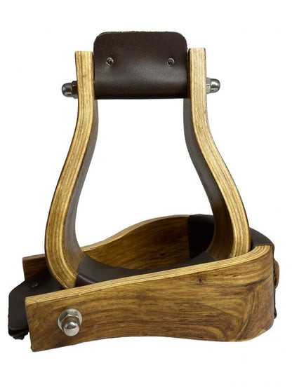 Polished Ashwood Wooden Stirrups