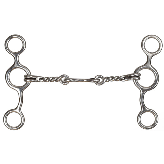 Showman Stainless Steel Twisted Dogbone Jr Cow Horse Bit