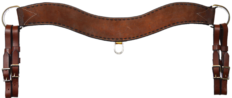 3-1/2" Roughout Buckstitch Dark Oil Tripping Collar