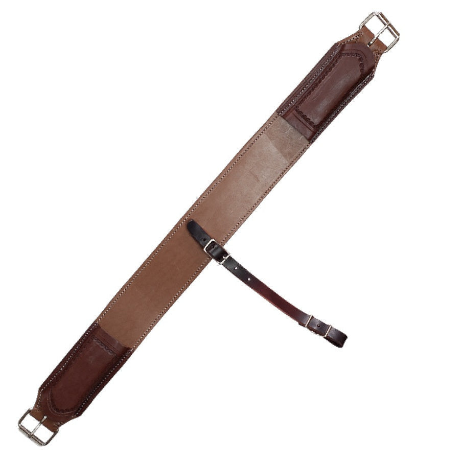 3" Oiled Leather Rear Girth with Shell Border