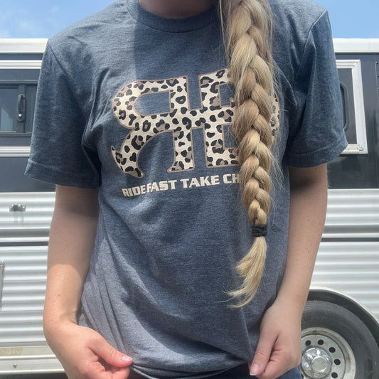 Rocket Donkey Grey Cheetah T Shirt