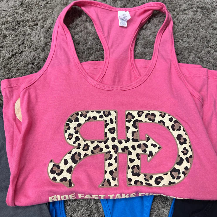 Rocket Donkey Pink Cheetah Cotton Tank Top