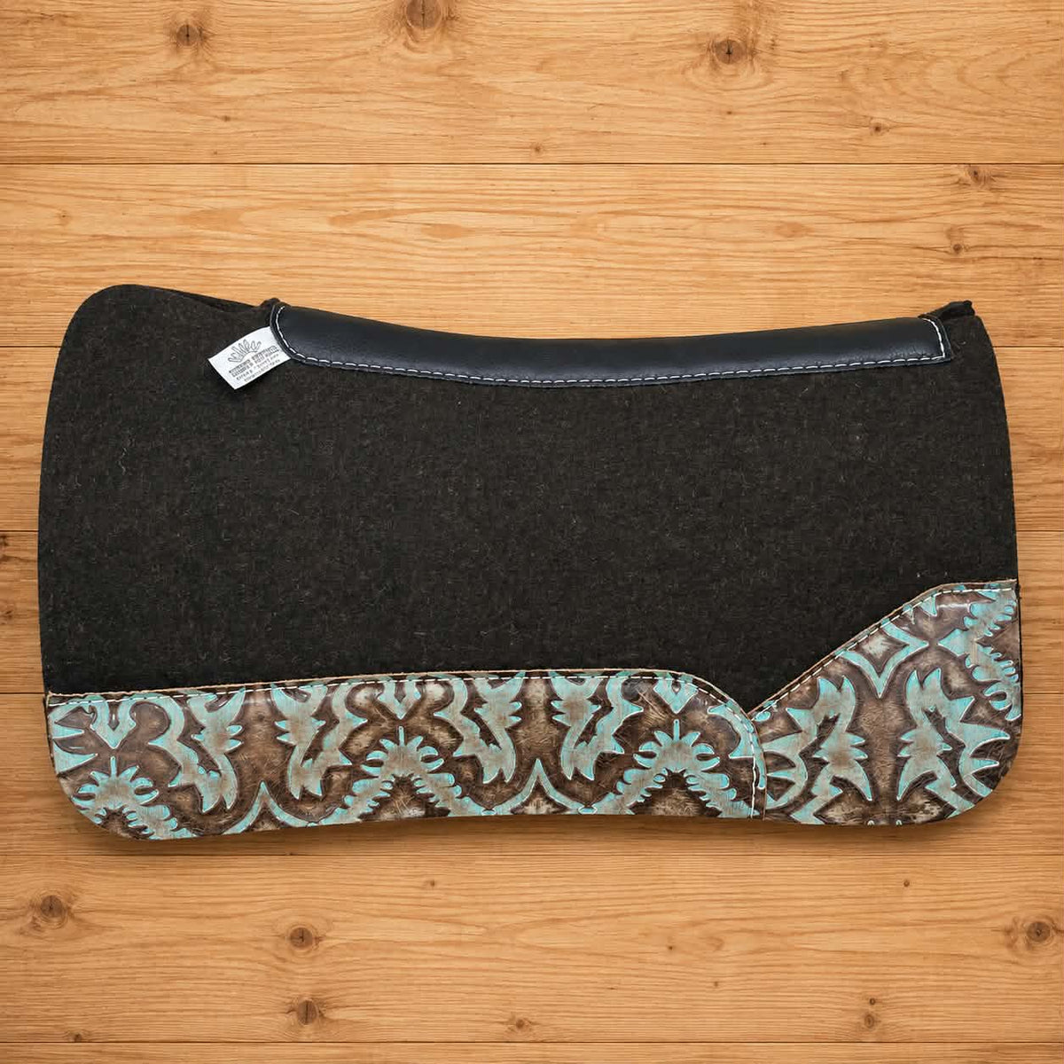 Best Ever OG Wool Laredo Turquoise Small Barrel Pad with Open Petite Wither