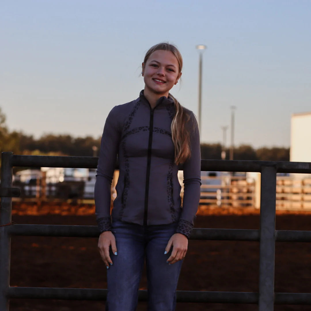 Rocket Donkey Grey Cheetah Jacket