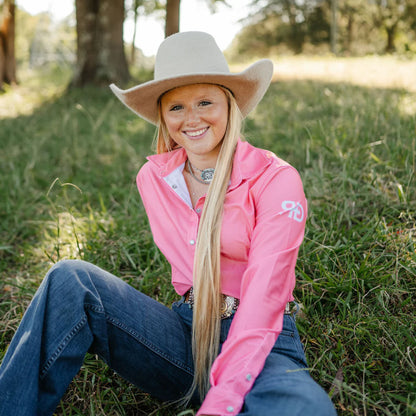 Rocket Donkey Coral Rodeo Shirt