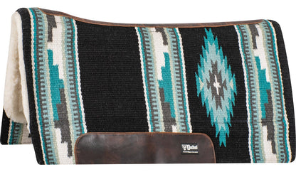 Cashel Performance Blanket Top Felt Pad - Black/Turquoise