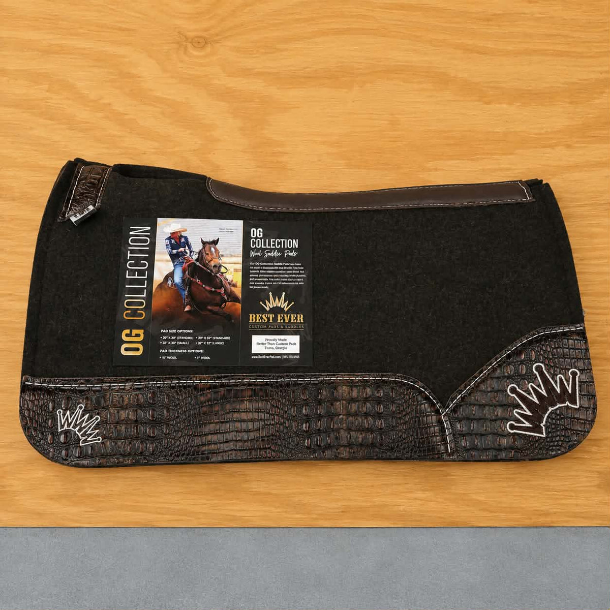 Best Ever OG Wool Copper Brown Crocodile All Around Pad