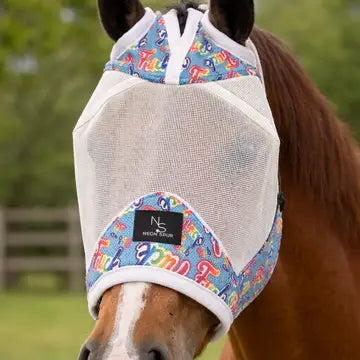Neon Spur White "Fook" Fly Mask