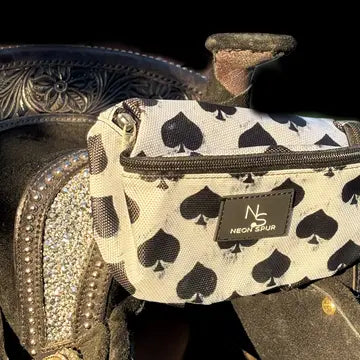 Neon Spur Smokin' Spades Saddle Pouch