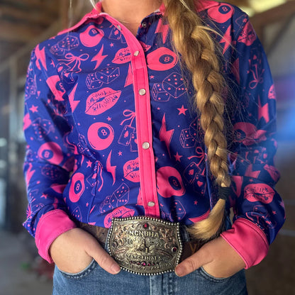 Rocket Donkey Vegas Kiss Rodeo Shirt
