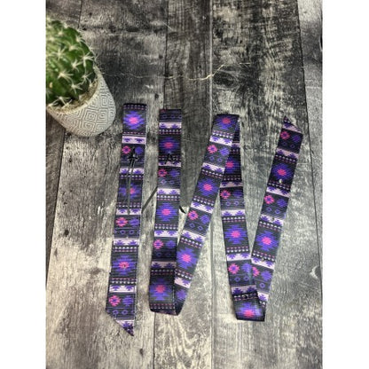 Schulz Equine Purple Aztec Latigo/Off Billet Set
