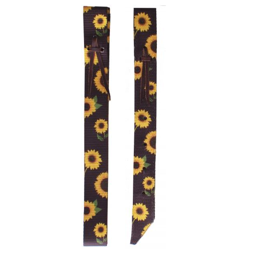 Sunflower Print Nylon Print Tie Strap/Off Billet Set