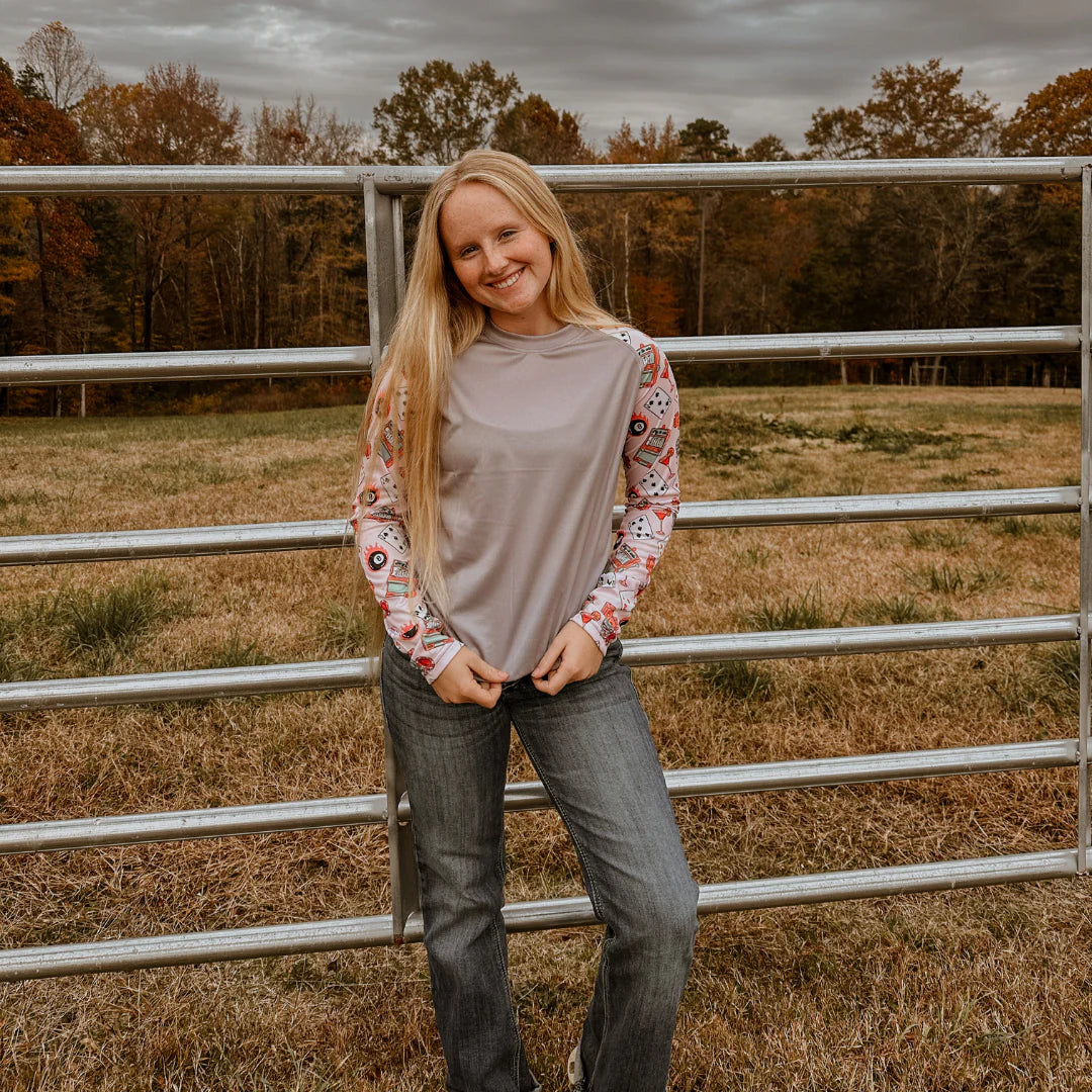 Rocket Donkey Grey Vegas Long Sleeve Compression Shirt