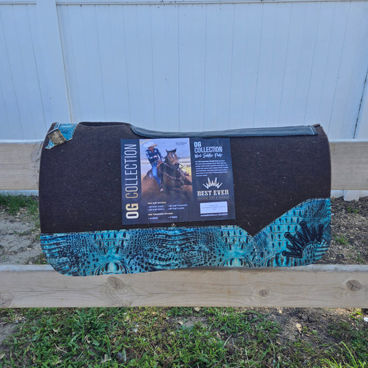 Best Ever OG Wool Sea Turquoise Crocodile Barrel Pad
