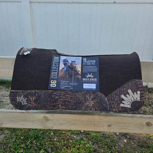 Best Ever OG Wool Copper Brown Crocodile Barrel Pad