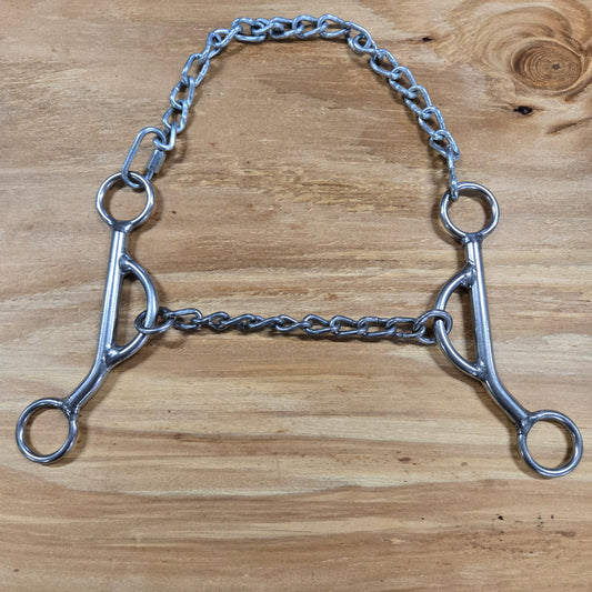 William Crutcher Short Shank Reverse Gag Chain Mouth
