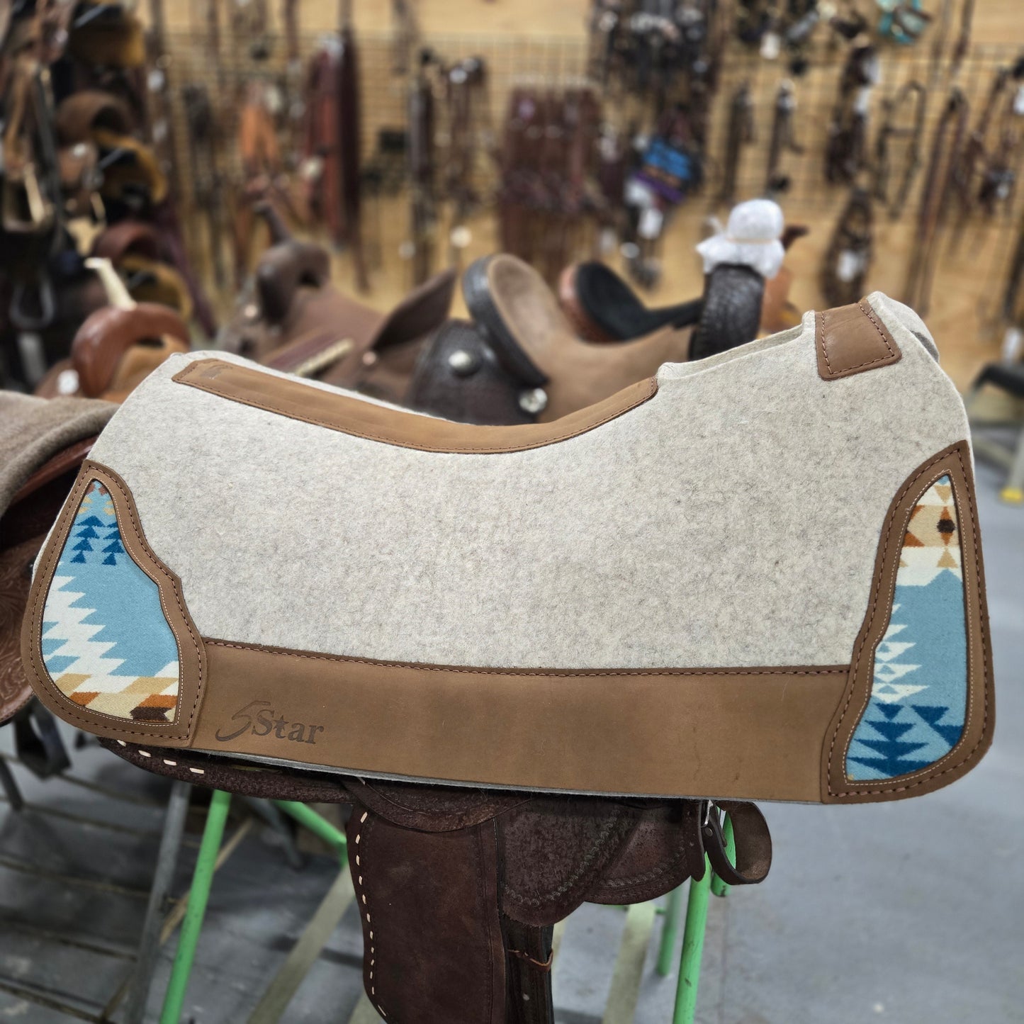 5 Star All Around Rancho Arroyo Aqua Pendleton Wool Inlay