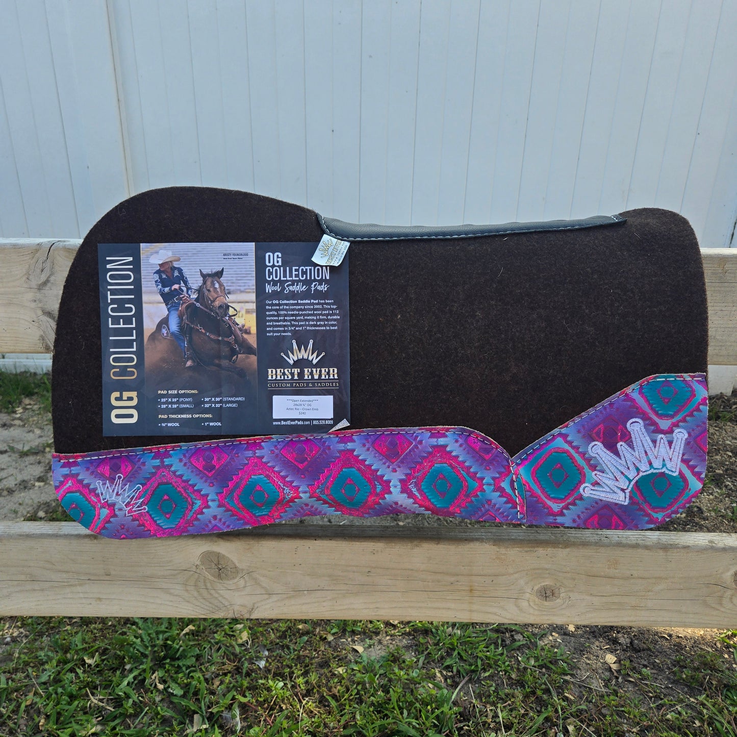Best Ever OG Wool Open Extended Aztec Rio Barrel Pad