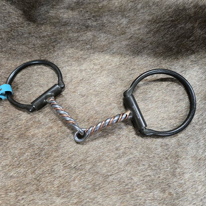 Dutton D-Ring Copper Twisted Snaffle Bit