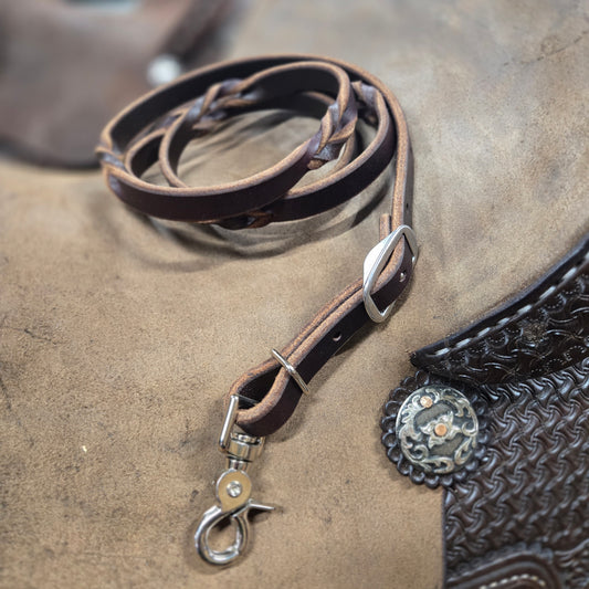 Hot Oiled Chocolate Blood Knot Rein