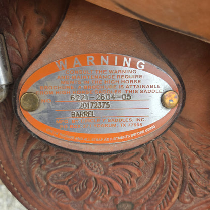 16" Circle Y by High Horse Barrel Saddle